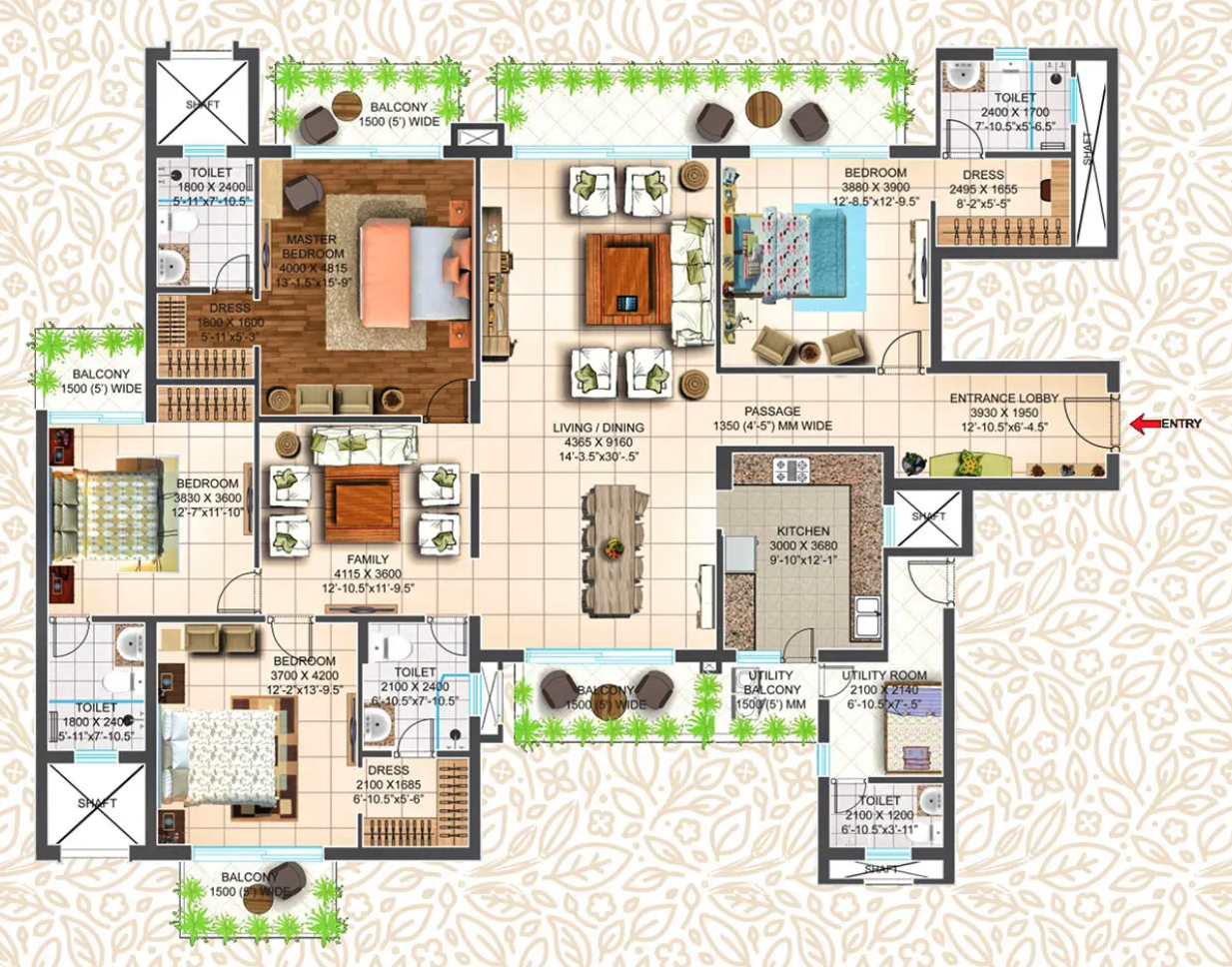4 BHK 3220 Sq.Ft.
